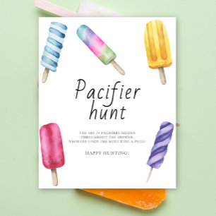 Póster Popsicle - juego de búsqueda de chupete para baby