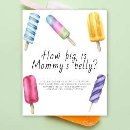 Póster Popsicle - qué grande es el juego de la barriga de