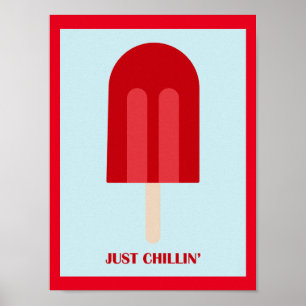 PÓSTER POPSICLE SOLO CHILLING DIVERSIÓN TRATAMIENTOS DE