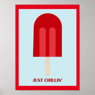 PÓSTER POPSICLE SOLO CHILLING DIVERSIÓN TRATAMIENTOS DE V