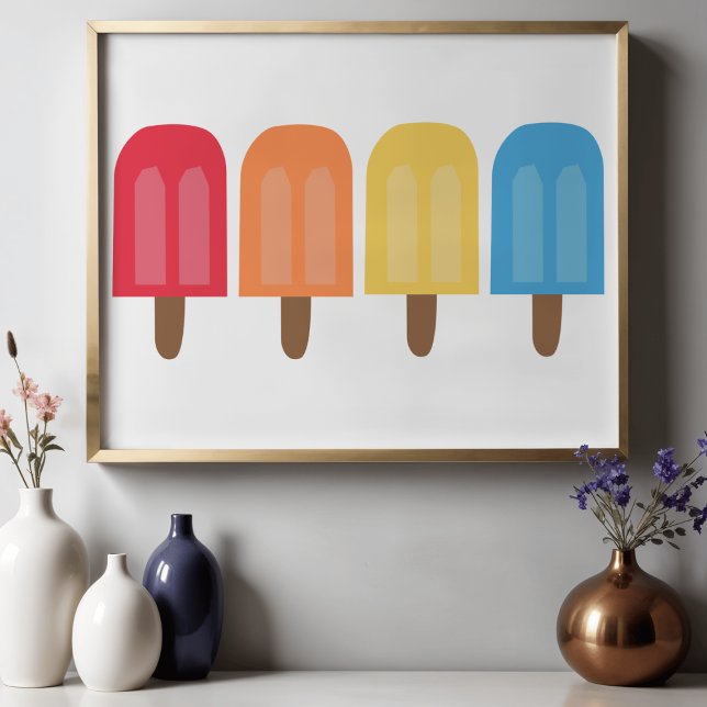 Póster Popsicles abstractos elegantes minimalistas modern (Subido por el creador)