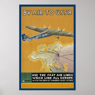 Póster Por aire a la URSS