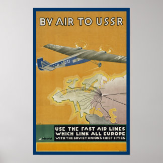 Póster Por aire a la URSS