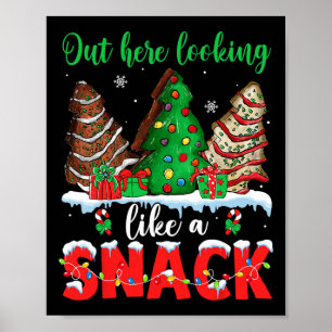 Póster Por Aquí Parece Un Pastel De Árboles De Navidad.
