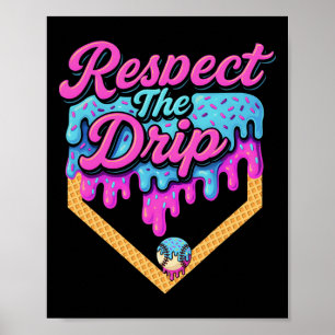 Póster Por Bysebyll Drip Boys Home Plate Helado Respeto T