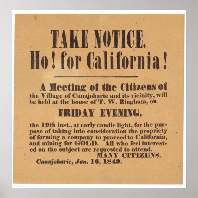 Póster ¡Por California! 1849 (1759A) (Frente)