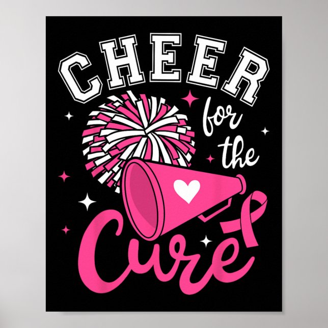 Póster Por Cure Cute Cheerader Cinta Rosa Pom Pom (Frente)