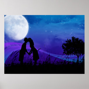 Póster Por debajo las estrellas - pares románticos