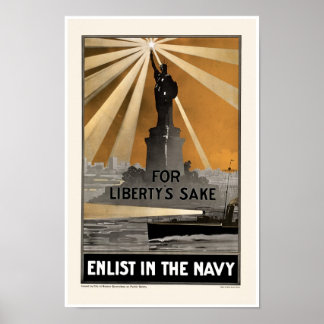 Póster Por el bien de la libertad ~ alistarse en la marin