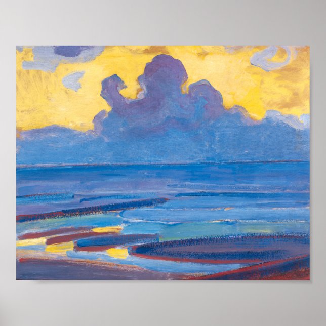 Póster Por el Mar | Piet Mondrian | (Frente)