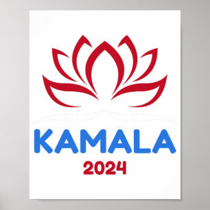 Póster Por el Presidente 2024 Sanskrit Lotus Design