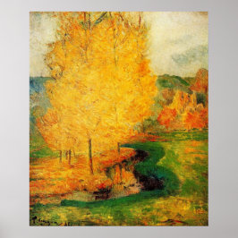 Póster Por el Stream, otoño - Paul Gauguin - c1885