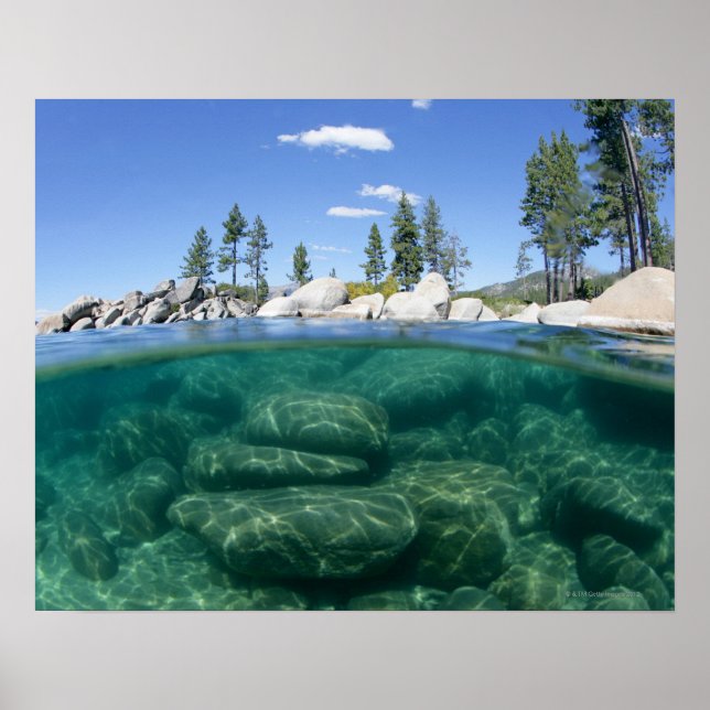 Póster Por encima y por debajo del lago Tahoe (Frente)