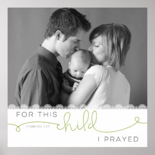 Póster Por este hijo he orado - 1 Samuel 1:27