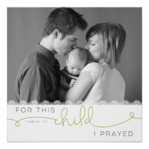 Póster Por este hijo oré - 1 Samuel 1:27