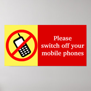 Póster Por favor, apague sus teléfonos móviles