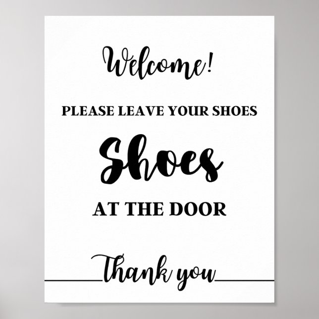 Póster por favor, deja tus zapatos en la puerta (Frente)