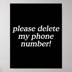 Póster Por favor, elimine mi número de teléfono Cita dive