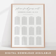 Por Favor, Encuentre Su Tabla De Asientos De Boda