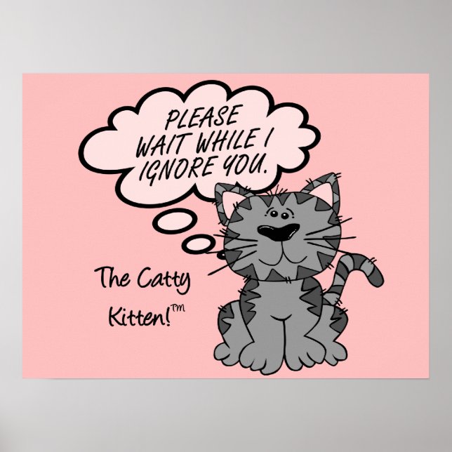 Póster Por favor, espere mientras lo ignoro (Frente)