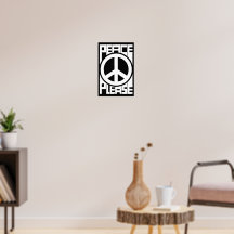 Por favor la paz con letras blancas