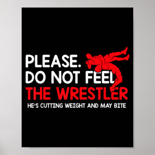 Póster Por Favor No Alimentar al Luchador de Lucha Libre