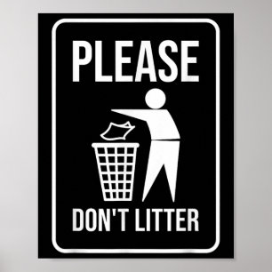 Póster Por favor, no escatimen Rótulo para reciclar el dí
