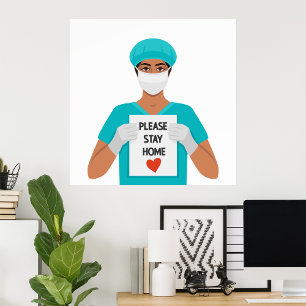 Póster Por favor, quédate en casa Poster