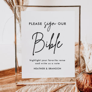 Póster Por Favor, Rótulo Nuestro Rótulo Boda De Biblia