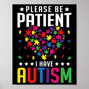 Póster Por Favor Sean Pacientes Tengo Autismo Niño Autist