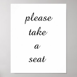 Póster por favor, siéntese Word For Bathroom | Baño Wa