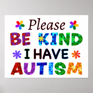 Póster Por favor, ten en cuenta que tengo AUTISMO