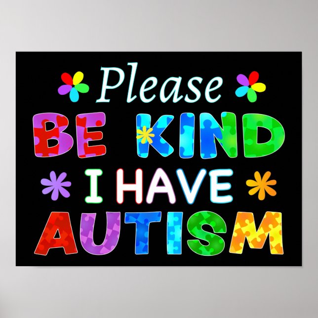 Póster Por favor, ten en cuenta que tengo AUTISMO (Frente)