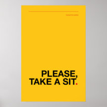 POR FAVOR, TÓMATE UN ASIENTO – divertido cartel de