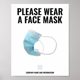 Póster POR FAVOR, UTILICE UN poster DE FACEMASK