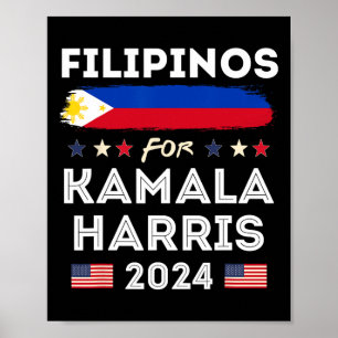 Póster Por Kamala Harris 2024: Patriótico de la bandera d