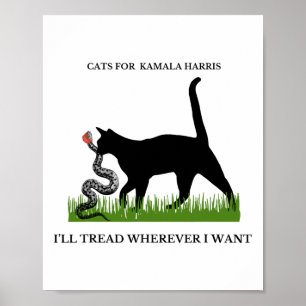 Póster Por Kamala Harris enseñaré donde quiera
