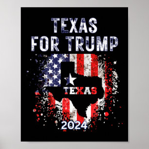 Póster Por la bandera estadounidense de Trump 2024 - Vint