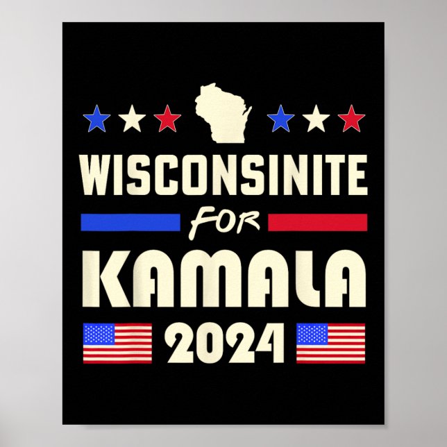 Póster Por la campaña de Kamala 2024 Patriotas Demócratas (Frente)