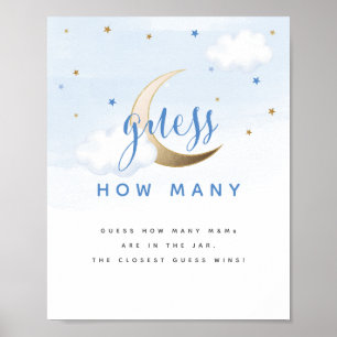 Póster Por la luna adivina cuántos Rótulos en candados