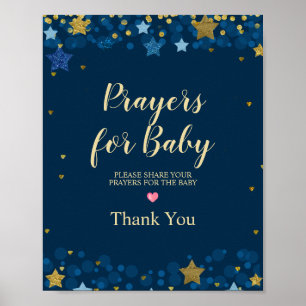 Póster Por la luna las oraciones de Baby Shower por el be