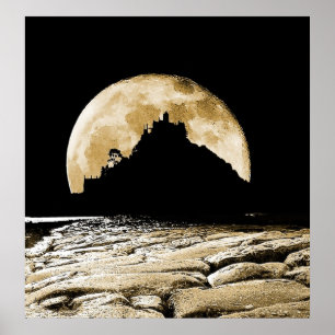 Póster Por la luz de la luna de la sepia