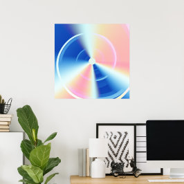 Póster Por la mañana Dawn Psychedelic Hypnotic Swirl