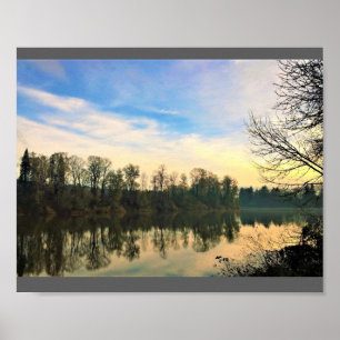 Póster Por la mañana en el río Willamette, Oregón