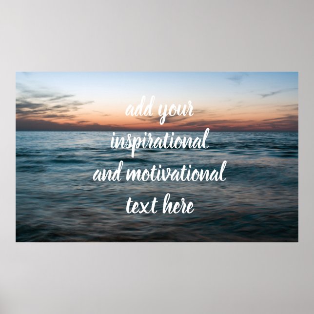 Póster Por la noche en el mar (Frente)