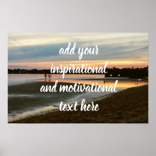 Póster Por la noche en la playa