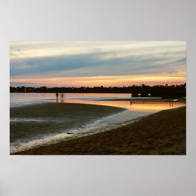 Póster Por la noche en la playa (Frente)
