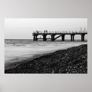 Póster Por la noche en la playa