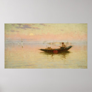 Póster Por la noche en Venecia