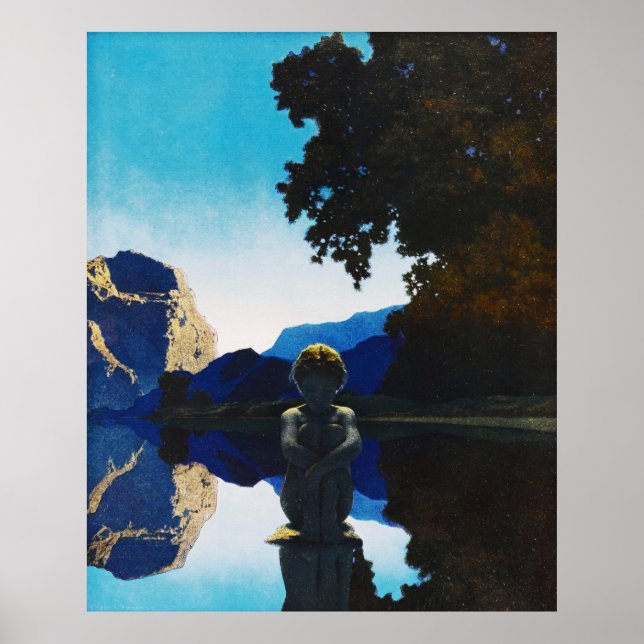 Póster Por la noche, por Maxfield Parrish (Frente)